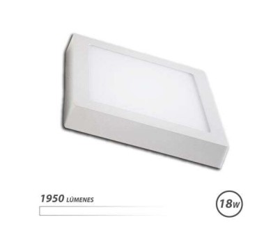 Elbat Downlight de Pared LED 18W 1950lm - Forma Cuadrada 225mm - 4000K Luz Blanca