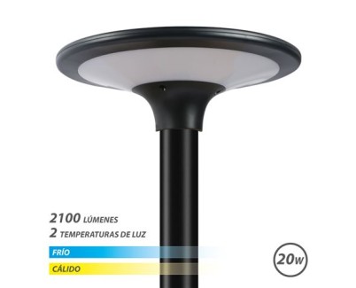 Elbat Farola LED Solar 20W 2100Lm 3000K/6000K - Color Negro