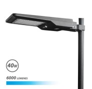 Elbat Farola LED Solar 40W Pro 6000Lm 6000K - Color Negro