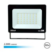Elbat Foco LED de 30W - Potencia: 30W - Lumenes: 2900 - 6.500K Luz Fria - 30.000 - 50.000 Horas de Vida - Angulo 120º - Proteccion: IP65 para Usar en Exterior - Color Negro