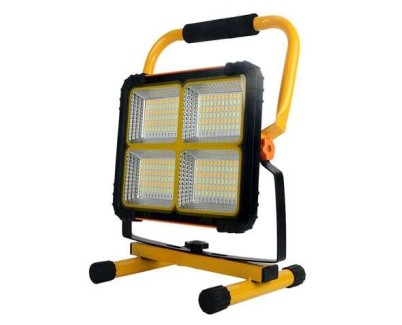 Elbat Foco Solar LED 120W 780lm - Panel Solar Integrado 6V, 3W - Bateria 3.2V, 20000mAh - Angulo Iluminacion 360º - Soporte Plegable
