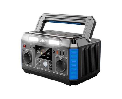 Elbat Generador de Energia Portatil - 600W - Bateria de Litio - Display LED - Carga Solar - Accesorios Incluidos - Puertos de Salida USB y DC - Color Negro