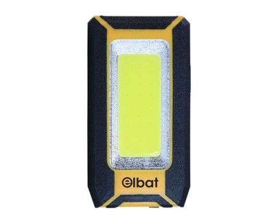 Elbat Linterna LED Recargable - Gancho e Iman - Cob 8W 500LM - Color Negro