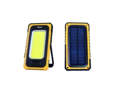 Elbat Linterna LED Solar Recargable - Gancho e Iman - Cob 10W 800LM - Color Negro