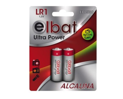 Elbat Pack 2 Pilas Alcalinas LR1 - Color Varios