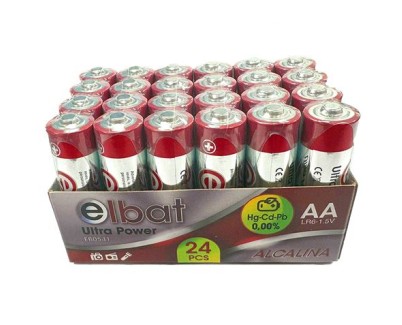 Elbat Pack 24 Pcs Pilas Alcalinas LR6/AA - Color Varios