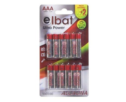 Elbat Pack de 12 Pilas Alcalinas LR03/AAA