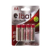 Elbat Pack de 4 Pilas Alcalinas LR6/AA