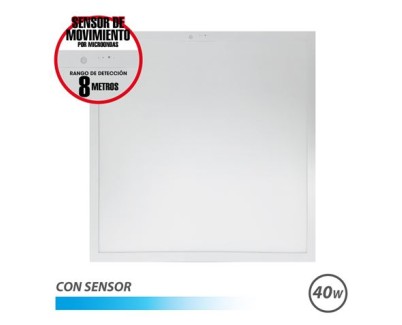 Elbat Panel LED 60x60 40W - 4600Lm - Luz Fria - con Sensor - Color Blanco