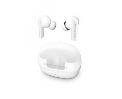 Energy Sistem Auriculares ANC -30dB - Quad Mic - Bluetooth 5.4 - 25h Autonomia - IPX4 - Plastico Reciclado - Color Blanco