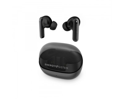 Energy Sistem Auriculares ANC -30dB - Quad Mic - Bluetooth 5.4 - 25h Autonomia - IPX4 - Plastico Reciclado - Color Negro