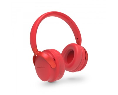 Energy Sistem Auriculares Bluetooth 5.1 - Dise&ntilde;o Plegable - 25h de Bateria - Graves Profundos - Microfono de Alta Calidad - Acabados Metalicos - Color Rojo