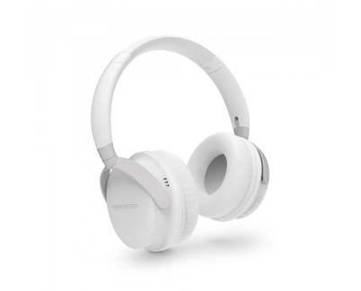 Energy Sistem Auriculares Bluetooth 5.1 - Diseño Plegable - 25h de Bateria - Graves Profundos - Microfono de Alta Calidad - Acabados Metalicos - Color Blanco