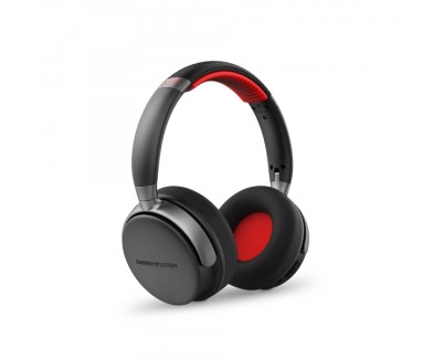 Energy Sistem Auriculares Bluetooth - 50h Autonomia - IPX5 Resistente - Deep Bass - Almohadillas Intercambiables - Diseño Plegable - Materiales Reciclados - Color Negro