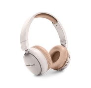 Energy Sistem Auriculares Bluetooth con Radio FM - Plastico 100% Reciclado - Reproductor MP3 y MicroSD - Color Crema