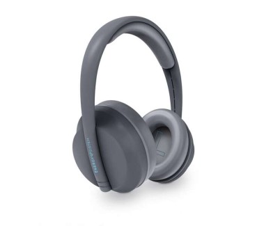 Energy Sistem Auriculares Bluetooth Hoshi Eco - Plastico 100% Reciclado grs - 23h de Bateria - Diadema Ajustable - Graves Profundos - Asistente de Voz - Color Gris