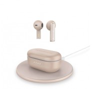 Energy Sistem Auriculares Bluetooth True Wireless - Base de Carga Inalambrica Incluida - 25 horas de Musica - Color Rosa Oro