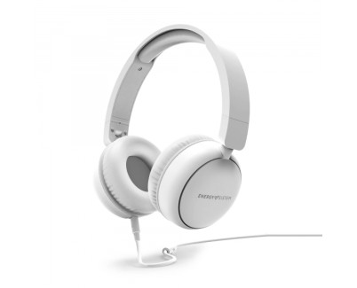 Energy Sistem Auriculares Circumaurales - Diseño Ultraligero - Microfono Integrado - Cable Extraible - Compatibles con Mac/PC/Smartphone/Tablet - Color Blanco