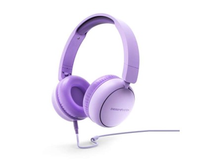 Energy Sistem Auriculares con Cable - Plastico 100% Reciclado - Cable Extraible - Microfono - Asistente de Voz - Color Violeta
