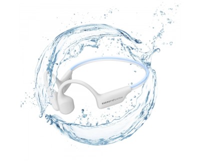 Energy Sistem Auriculares de Conduccion Osea - Bluetooth 5.4 - IPX8 - 8GB Memoria - 11h Autonomia - Carga Rapida - Luces LED - Microfono Integrado - Color Blanco