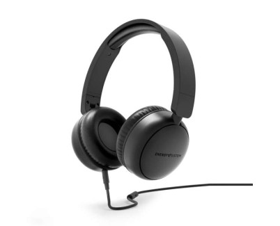 Energy Sistem Auriculares de Diadema - Plastico 100% Reciclado - Cable Extraible - Microfono - Asistente de Voz - Color Negro