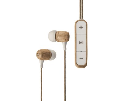 Energy Sistem Auriculares Eco Bluetooth BeechWood - Madera Sostenible - Microfono - USB Type C - Color Marron
