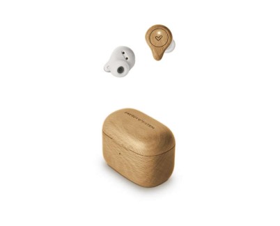 Energy Sistem Auriculares Eco Inalambrico BeechWood - Madera Sostenible - Inalambrico Caja de Carga - Diseño Compacto - Color Marron