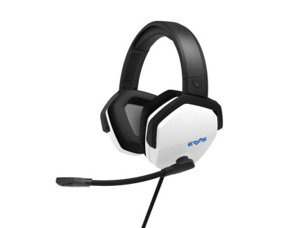 Energy Sistem Auriculares Gaming ESG 4 Sonido Envolvente 7.1 - LED Light - Almohadillas de Cuero Proteico - Color Blanco