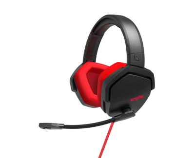 Energy Sistem Auriculares Gaming ESG 4 Sonido Envolvente 7.1 - LED Light - Almohadillas de Cuero Proteico - Color Rojo