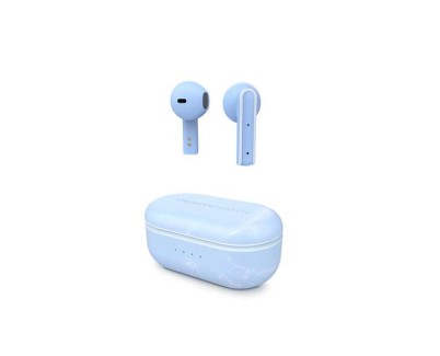 Energy Sistem Auriculares Inalambrico Stereo con Plastico Reciclado - Sensor de Proximidad - Asistente de Voz - 25h de Bateria - Color Azul