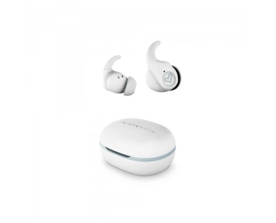 Energy Sistem Auriculares Inalambricos - True Wireless - Bluetooth 5.3 - IPX5 - 20h Autonomia - Secure-Fit+ - App Personalizable - Microfono Estereo - Color Blanco
