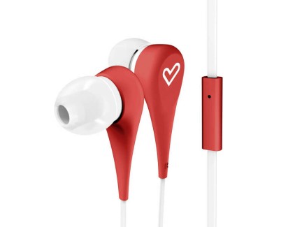 Energy Sistem Auriculares Style 1+ - Microfono - Control de Conversacion - Cable Plano - Color Rojo