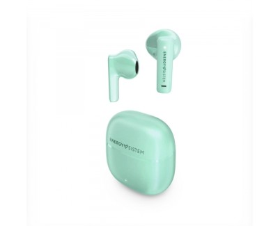 Energy Sistem Auriculares True Wireless - Bluetooth 5.4 - Graves Profundos - 20h Autonomia - Materiales Reciclados - Asistente de Voz Integrado - Color Verde
