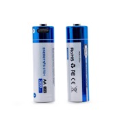 Energy Sistem Charge Pro C Pack de 2 Pilas Recargables USB-C - 3405mWh - 2270mAh - AA  - 2.5V - Carga Por USB-C