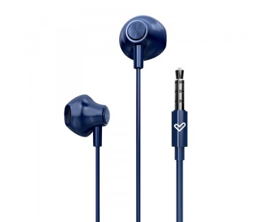 Energy Sistem EasyPods Auriculares de Boton - Aislamiento Acustico - Microfono Integrado - Control de Reproduccion - Conector Jack 3.5 mm - Cable 120 cm - Color Azul