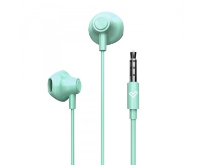 Energy Sistem EasyPods Auriculares de Boton - Aislamiento Acustico - Microfono Integrado - Control de Reproduccion - Conector Jack 3.5 mm - Cable 120 cm. - Color Verde