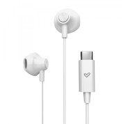 Energy Sistem EasyPods Auriculares - Sonido HD - Conexion Tipo C - Microfono Integrado - Control de Reproduccion - Ligeros y Comodos - Packaging Reciclado - Color Blanco