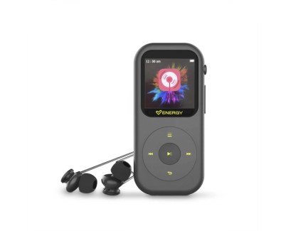 Energy Sistem Handy Reproductor MP4 - 16GB - Bluetooth 5.3 - Pantalla IPS LCD - Botones Tactiles - Radio FM - Grabadora de Voz con Microfono Integrado - Lector MicroSD Hasta 128GB - Color Gris