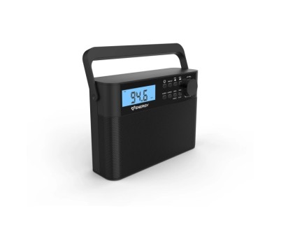 Energy Sistem Kitchen Radio Portatil FM - Antena Telescopica - Doble Alarma - Alimentacion por DC o 6xAA - Color Negro
