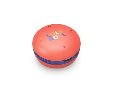 Energy Sistem Lol&Roll Pop Kids Altavoz Bluetooth - Compartir Musica - Cordon Desmontable - Personaje para Colorear  - Color Naranja