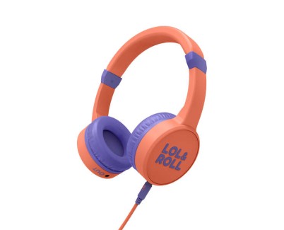 Energy Sistem Lol&Roll Pop Kids Auriculares - Compartir Musica - Cordon Desmontable - 85 Db Limite de Volumen - Microfono - Color Naranja