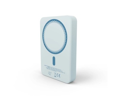 Energy Sistem Magnetic Powerbank Inalambrico Magnetico 10000 mAh - 15W Carga Inalambrica, 20W por Cable - Carga Inteligente y Rapida - Carga Simultanea - Sensor NTC - USB-C - Color Azul