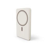 Energy Sistem Magnetic Powerbank Inalambrico Magnetico 5000 mAh - 15W Carga Inalambrica, 20W por Cable - Carga Inteligente y Rapida - Carga Simultanea - Sensor NTC - USB-C - Color Crema