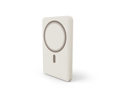 Energy Sistem Magnetic Powerbank Inalambrico Magnetico 5000 mAh - 15W Carga Inalambrica, 20W por Cable - Carga Inteligente y Rapida - Carga Simultanea - Sensor NTC - USB-C - Color Crema
