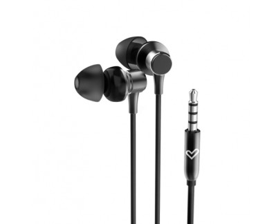 Energy Sistem Metallized Auriculares con Cable - Microfono Integrado - Control de Volumen - Color Negro