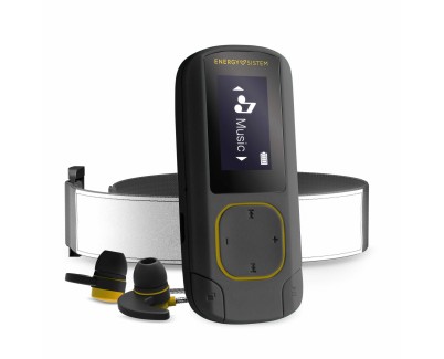 Energy Sistem MP3 Clip BT Sport - 16GB - FM Radio - Brazalete - MicroSD - Color Amarillo