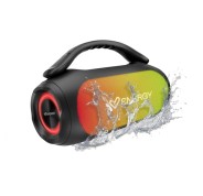 Energy Sistem NeoBeat Altavoz 60W - Bluetooth 5.4 - Tecnologia True Wireless - Funcion Deep Bass - Hasta 12 Horas de Autonomia - Resistente a Salpicaduras - Luces LED - Radio FM, USB y MicroSD - Color Negro