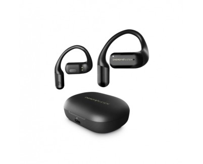 Energy Sistem OpenWave Auriculares True Wireless - 25 Horas de Autonomia - Resistentes al Agua - Sistema Secure Fit - Color Negro