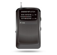 Energy Sistem Pocket Radio Portatil Analogica FM/AM - Entrada Jack 3.5mm - Antena Telescopica - Alimentacion con Pilas - Color Negro