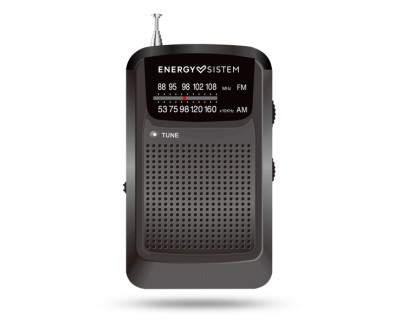 Energy Sistem Pocket Radio Portatil Analogica FM/AM - Entrada Jack 3.5mm - Antena Telescopica - Alimentacion con Pilas - Color Negro